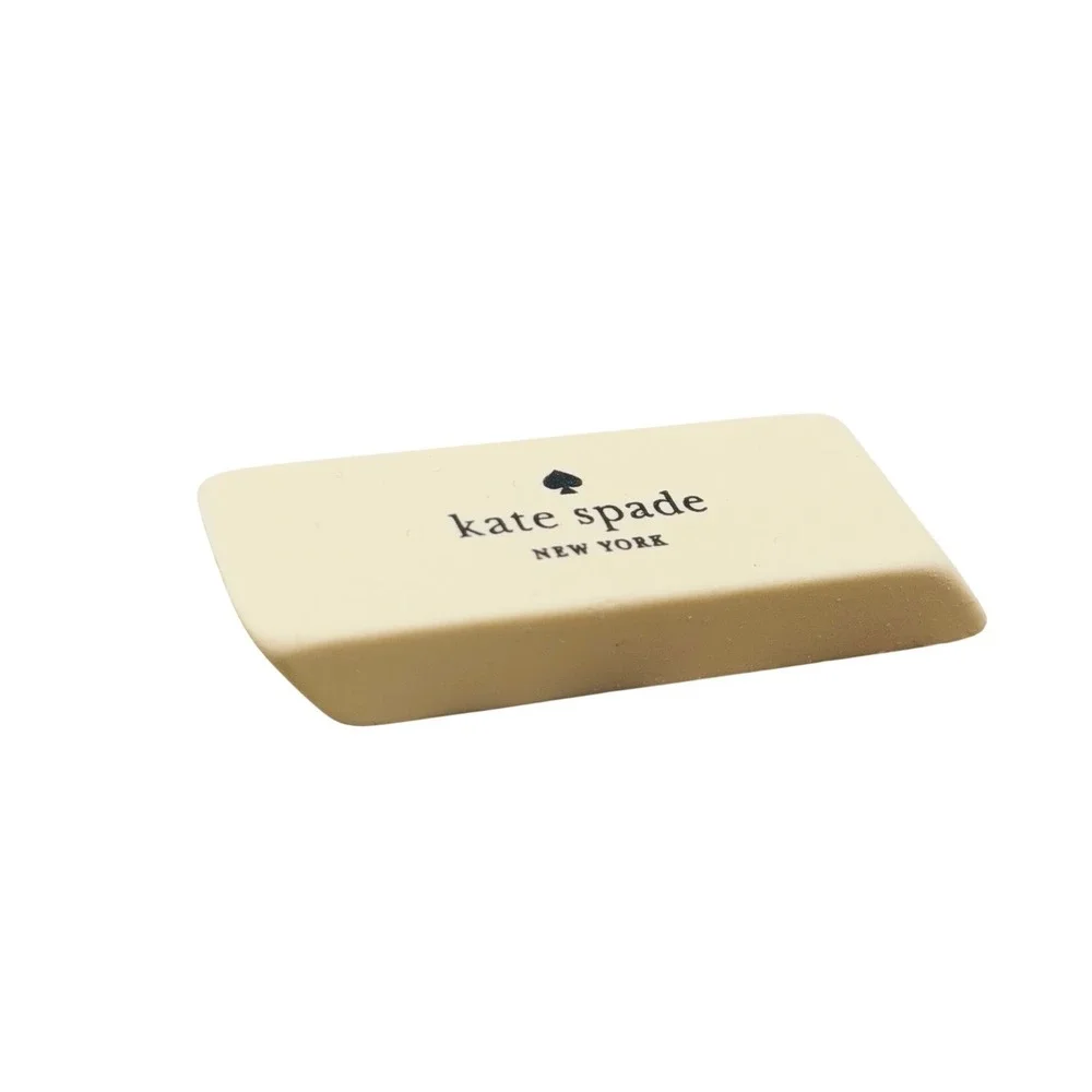 Kate Spade New York To Err Is Human Cream Logo Block Eraser Stationery Accessory